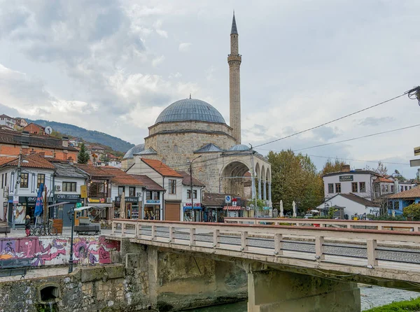 Prizren Kosowo Listopad 2022 Ottoman Sinan Pasha Widok Meczetu Ulicy — Zdjęcie stockowe
