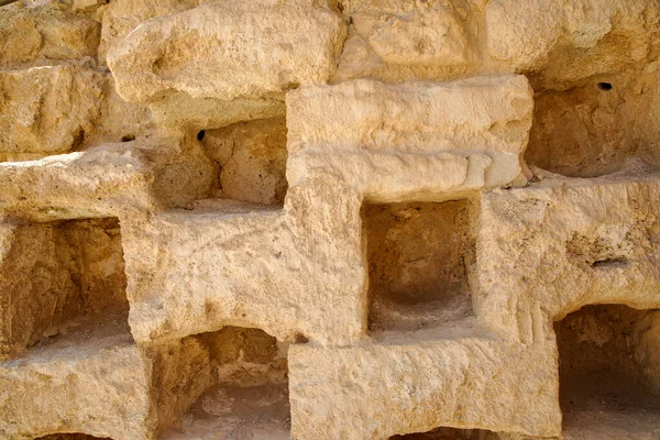 Деталь Стены Голубя Руинах Древней Крепости Масада Южной Пустыне Израиля — стоковое фото
