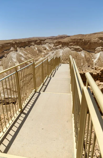 Masada Israel Maj 2016 Nya Trappor För Enklare Och Säkrare — Stockfoto