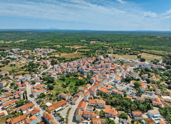 Bale Kroatië Juni 2023 Luchtfoto Van Oude Stad Die Zich — Stockfoto