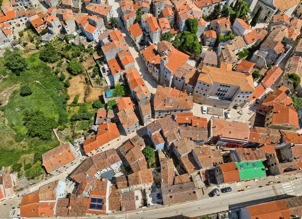 Bale Hırvatistan Haziran 2023 Güneşli Bir Günde Eski Kentin Havadan — Stok fotoğraf