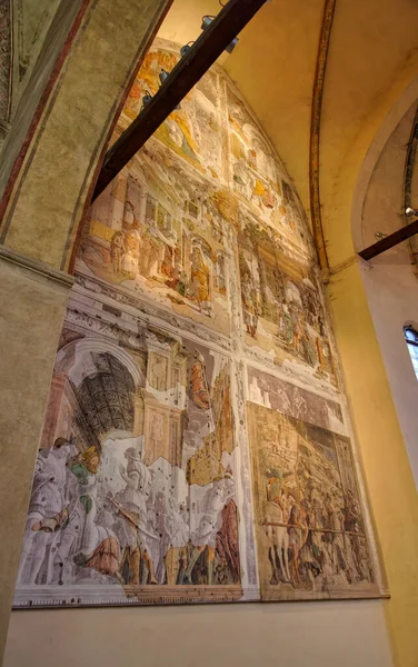 Padua Italy April 2023 Restoration Wall Paintings Old Church Saints — Stock Photo, Image