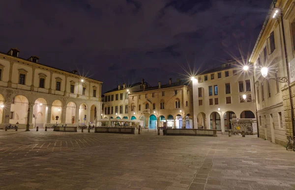 Padua Italy April 2023 Deserted Piazza Duomo Night Captured Long — Stock Photo, Image
