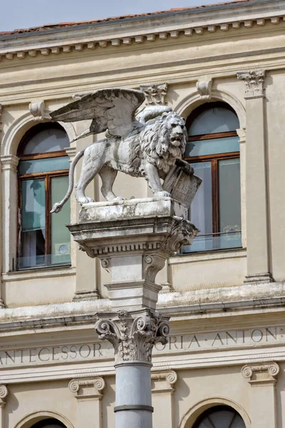 Padua Italië April 2023 Zicht Het Leeuwenbeeld Een Symbool Van — Stockfoto