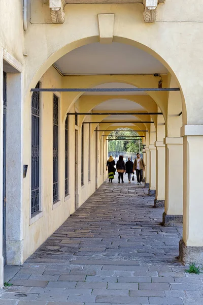 Padua Italy Апреля 2023 Старое Здание Красивых Средневековых Переулках Центре — стоковое фото