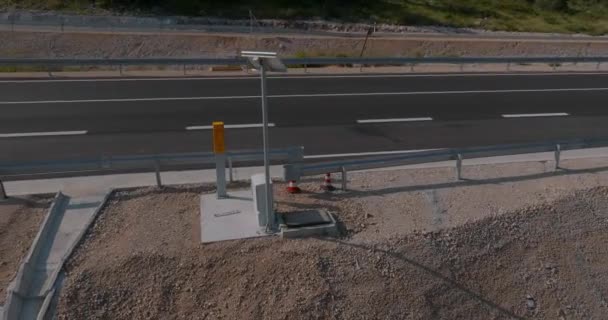 Aerial Shot Newly Inaugurated Access Road Leading Peljesac Bridge Croatia — ストック動画