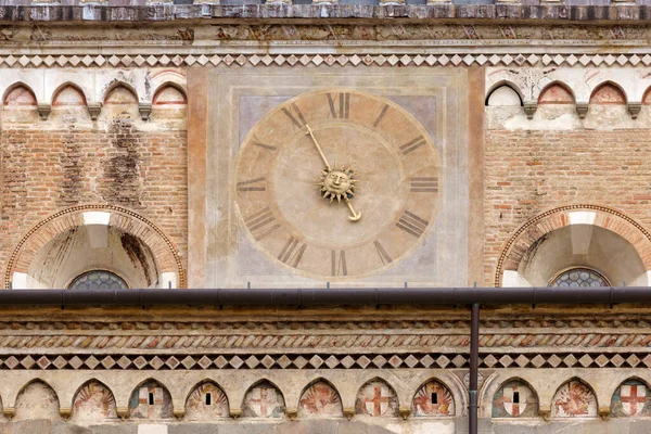 Clock Facade Medieval Building Padua Italy — Stock Photo, Image