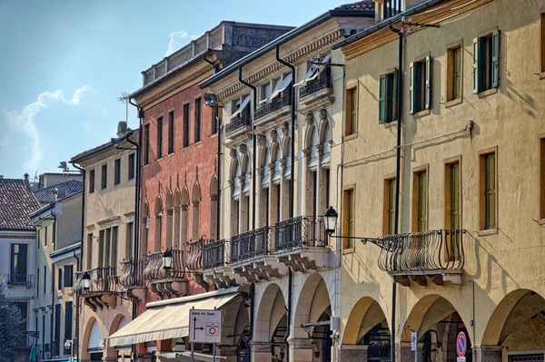 Facciate Architettura Vintage Nel Cuore Del Centro Storico Padova — Foto Stock