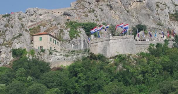 Knin Croatia August 2018 Panoramic View Left Right Medieval Knin — Stock Video