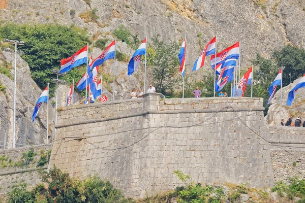 Knin Croatie Août 2018 Plan Rapproché Forteresse Médiévale Knin Ornée — Photo