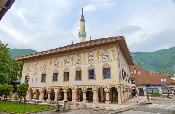 Travnik Bosnia Herzegovina June 2023 Full View Ornamented Mosque Its — Stock Photo, Image