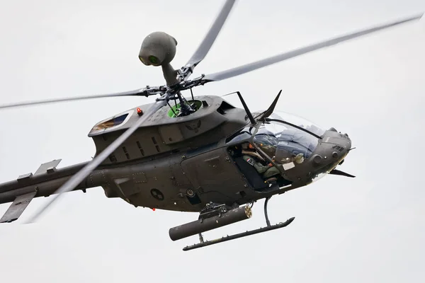 Varazdin Croacia Julio 2018 Militares Croatas 58D Helicóptero Kiowa Warrior —  Fotos de Stock