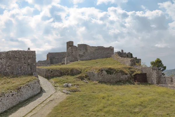 Středověká Pevnost Rosafa Náhorní Plošině Shkoderu Albánie Představující Obranné Hradby — Stock fotografie