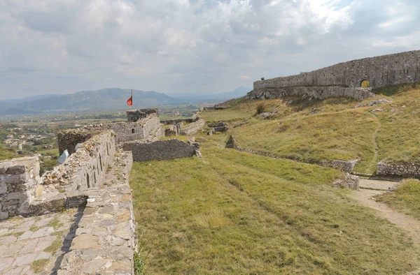 Středověká Pevnost Rosafa Náhorní Plošině Shkoderu Albánie Představující Obranné Hradby — Stock fotografie