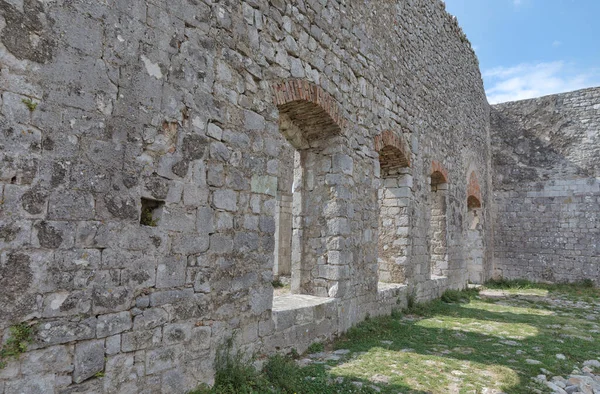 Ruins Rosafa Fortress Shkoder Displaying Remnants Church Mosque Various Historical — Stock Photo, Image