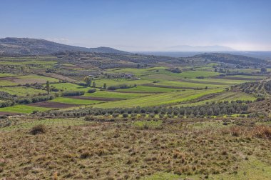 Yükseltilmiş bir manzara, Apollonia 'da ekilmiş, yemyeşil bir çadır örtüsünü gözler önüne sererek, Illyria' nın göbeğindeki zengin Yunan ve Roma mirasına bir bakış sunuyor..