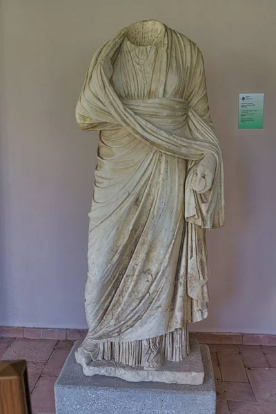 Apollonia Albania October 2022 Ancient Roman Era Statue Woman Sculpted — Stock Photo, Image