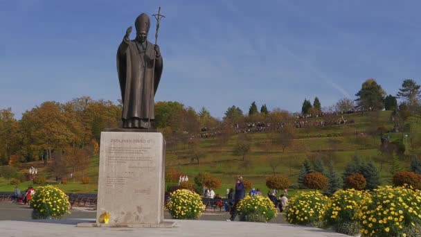 Marija Bistrica Hırvatistan Ekim 2017 Papa John Paul Her Yıl — Stok video