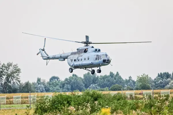 Varazdin Croatie Juillet 2018 Hélicoptère Mil Armée Croate Survole Ciel — Photo