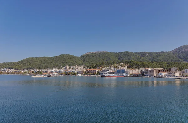 Игуменица Греция Октября 2023 Года Шумный Порт Игуменица Захвачен Тишине — стоковое фото