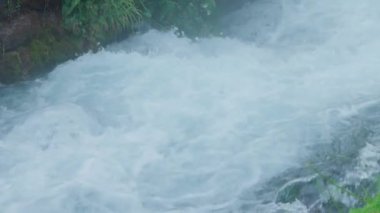 Travnik 'teki Mavi Su pınarının sakin akışı, bu doğal kaynağın saflığını vurgulayan yavaş çekim etkisiyle zamanda güzelce donmuştur..