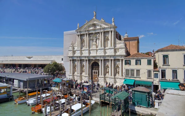 Venice Italy April 2023 Traffic Church Santa Maria Nazareth View — Stock Photo, Image