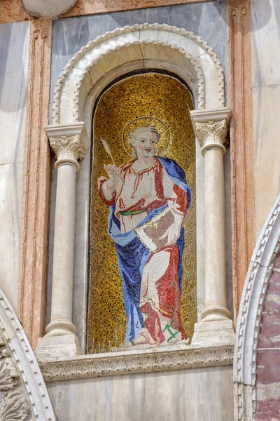 베니스 이탈리아 2023 풍부한 유산을 수있는 마르크스 대성당의 외관에 절묘한 — 스톡 사진