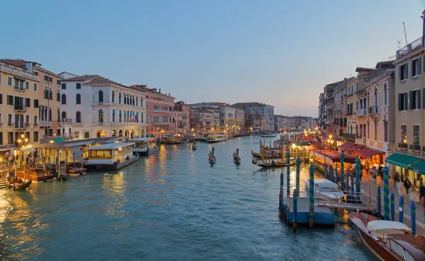 Venice Italy April 2023 Sebuah Senja Tenang Turun Grand Canal — Stok Foto
