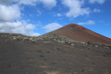 El hiyerro 'daki volkanik manzara, kanarya adaları