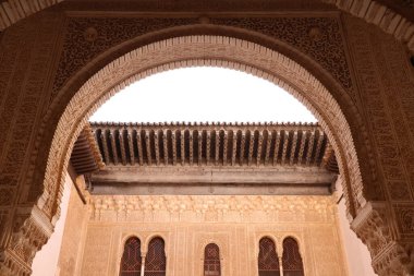 Alhambra de Granada 'daki süslemeleri kapat.