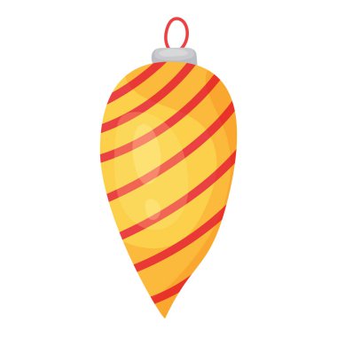 Noel süsü, oyuncak. Simge. İzole vektör nesnesi. Modern çizgi film tarzı.