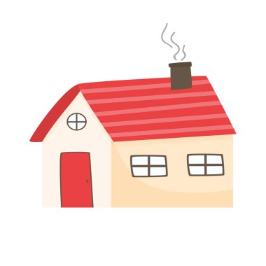 Çizgi film karakolu. Modern tarzda ikon. Beyaz bir arkaplanda.