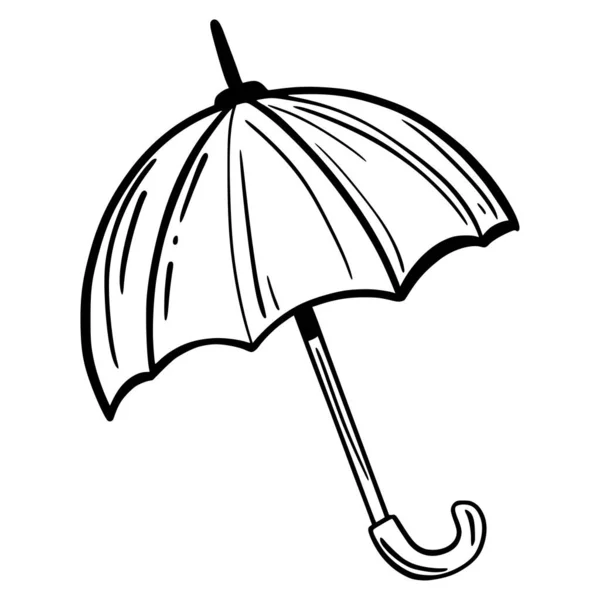 Umbrella Sketch Hand Drawing Your Design — Stock Vector