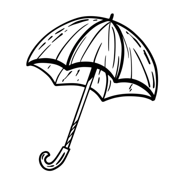 Paraguas Boceto Dibujo Manual Para Diseño — Vector de stock