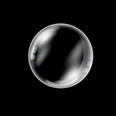 Şeffaf gerçekçi sabun köpüğü.