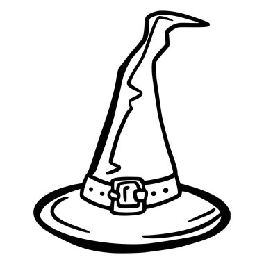 Cadıların şapkası. Sihirli nesne. Çizim