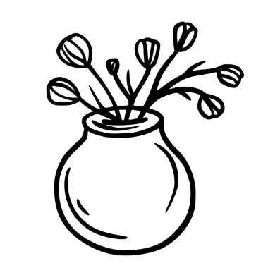 Karalama çiçeği. Sihirli Nesne. Çizim