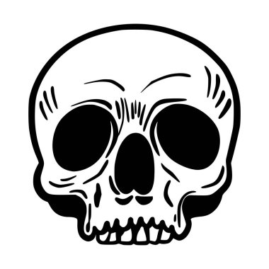 Karalama kafatası. Sihirli nesne. Çizim