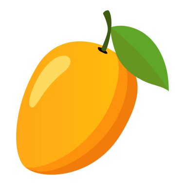 Beyaz arkaplanda mango simgesi