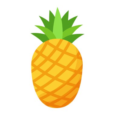 Beyaz arkaplanda ananas simgesi