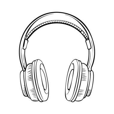 Beyaz arkaplanda kulaklık.