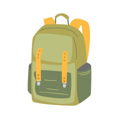 Sırt çantası, beyaz arkaplanda.