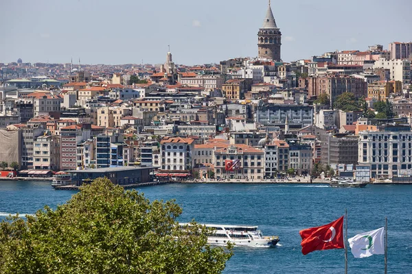 Galata Tower Bosphorus Strait Istanbul Cityscape Turkey — Stock Photo, Image