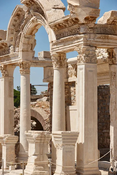 Ephesus Archeological Site Curetes Street Historic Ancient Place Turkey — Stock Photo, Image