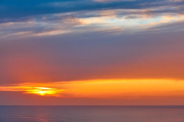 Закат Средиземном Море Идиллический Морской Пейзаж Майорке Испания — стоковое фото