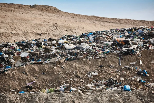 Open Air Garbage Dump Plastic Pollution Recycling Junk Consumerism — ストック写真