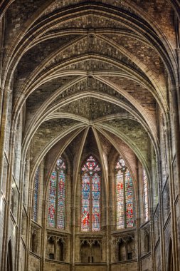 Bordeaux şehir merkezindeki antik Saint Andre katedrali. Aquitaine, Fransa