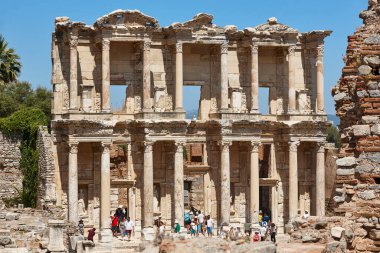 Library of Celsus in Ephesus archeology landmark site in Turkey
