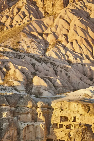Pintoresca Formación Rocosa Capadocia Viviendas Trogloditas Goreme Turquía — Foto de Stock