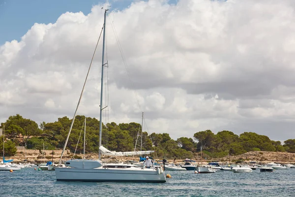 Zeilboot Nautische Sporthaven Colonia Sant Jordi Mallorca Spanje — Stockfoto